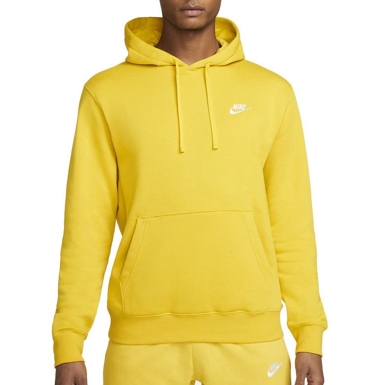 Men's Nike Dark Sulfur/White Sportswear Club Fleece Pullover Hoodie