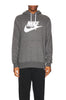 Men's Nike Sportswear Charcoal Heather/White Fleece Graphic Pullover Hoodie