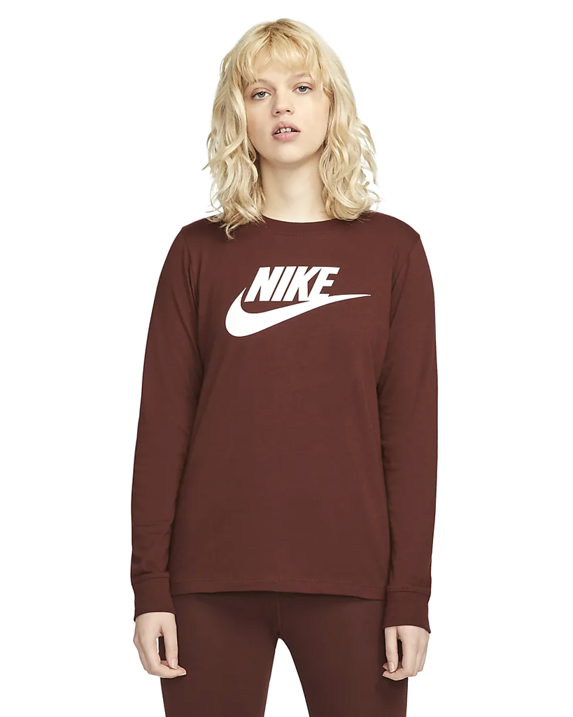 Women's Nike Sportswear Bronze Eclipse/White Long Sleeve T-Shirt