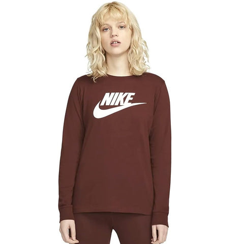 Women's Nike Sportswear Bronze/White Long Sleeve T-Shirt (BV6171 273)