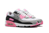 Women's Nike Air Max 90 White/Particle Grey-Rose-Black (CD0490 102)