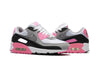 Women's Nike Air Max 90 White/Particle Grey-Rose-Black (CD0490 102)