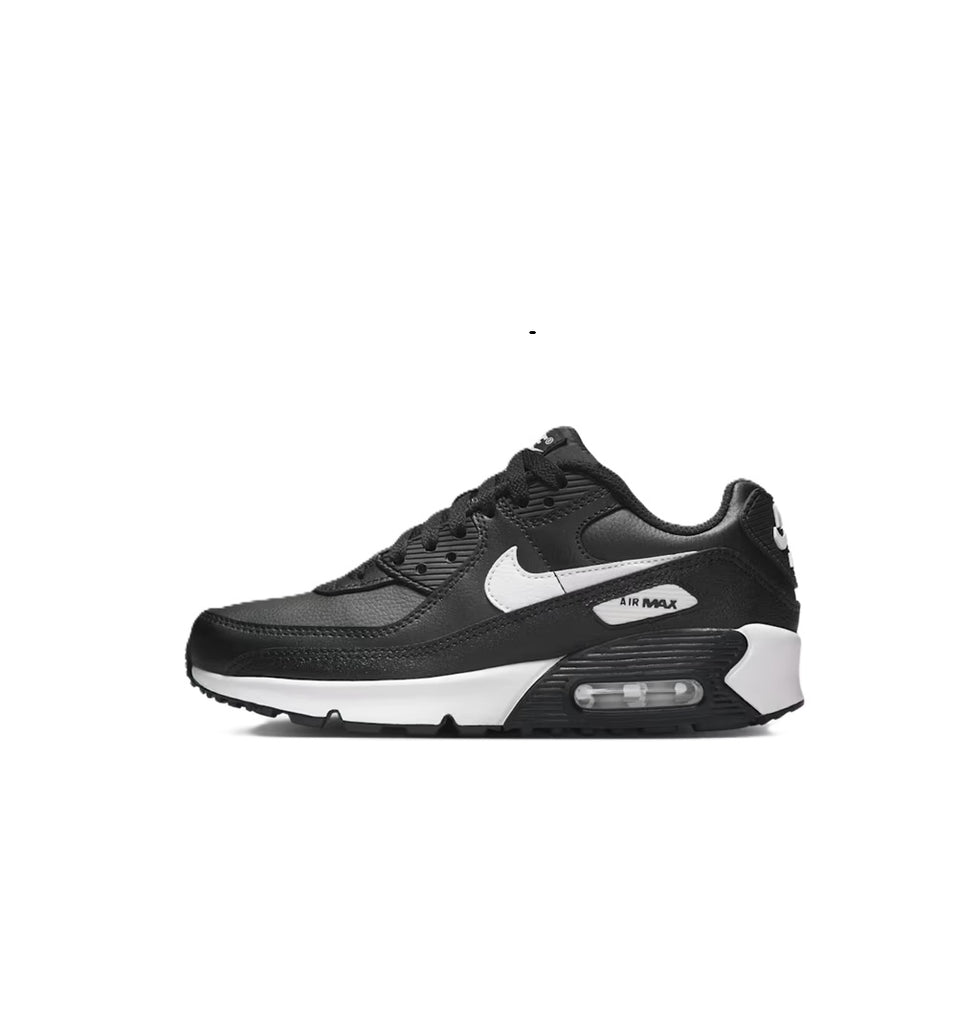 Big Kid's Nike Air Max 90 LTR Black/White-Black (CD6864 029)