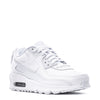 Big Kid's Nike Air Max 90 LTR White/White-Metallic Silver (CD6864 100)