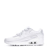 Big Kid's Nike Air Max 90 LTR White/White-Metallic Silver (CD6864 100)