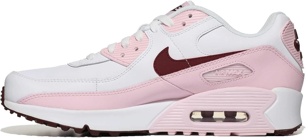 Big Kid's Nike Air Max 90 LTR White/Dark Beetroot-Pink Foam (CD6864 114)