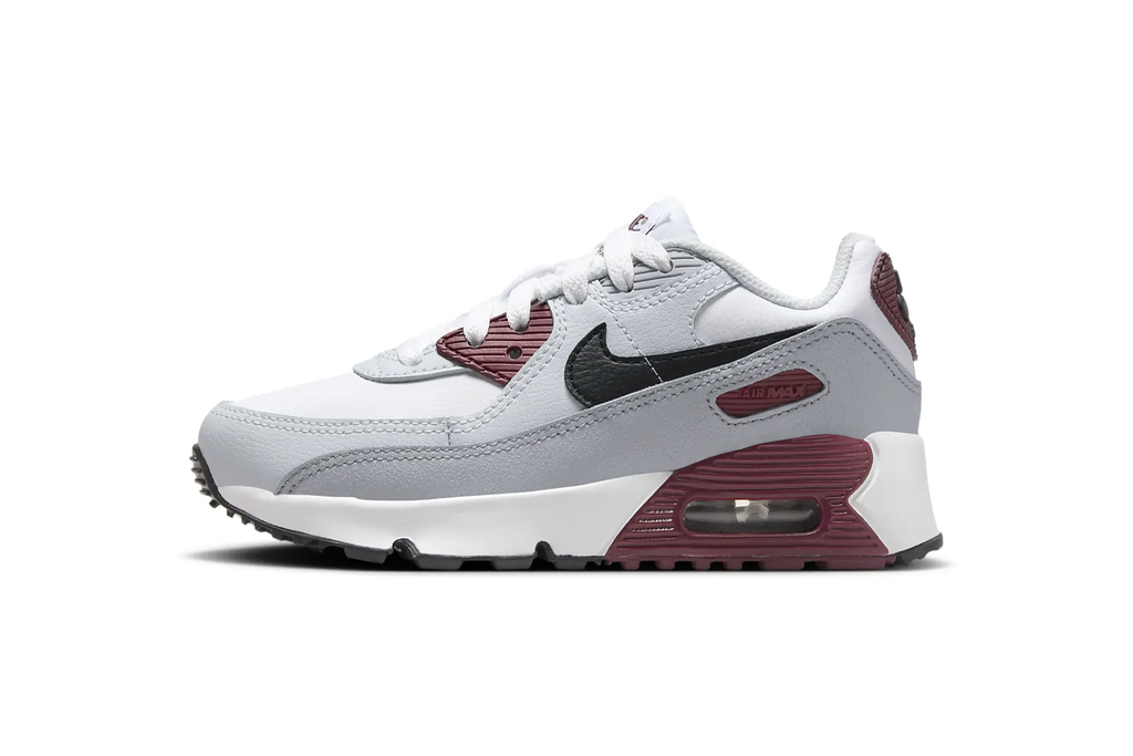 Little Kid's Nike Air Max 90 LTR White/Black-Dark Team Red (CD6867 125)