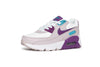 Little Kid's Nike Air Max 90 LTR Summit White/Viotech (CD6867 126)