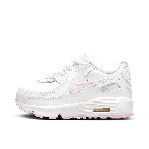 Toddler's Nike Air Max 90 LTR White/Pink Foam-White-White (CD6868 121)