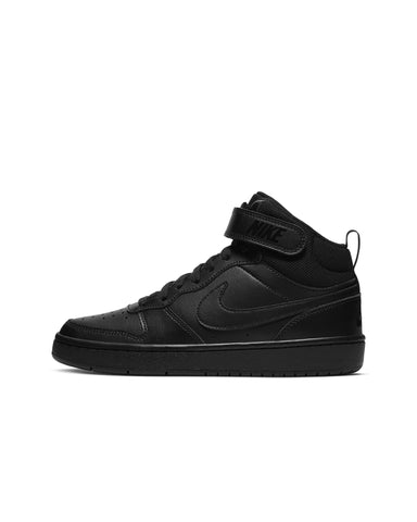 Big Kid's Nike Court Borough Mid 2 Black/Black-Black (CD7782 001)