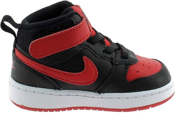 Toddler's Nike Court Borough Mid 2 Black/University Red-White (CD7784 003)