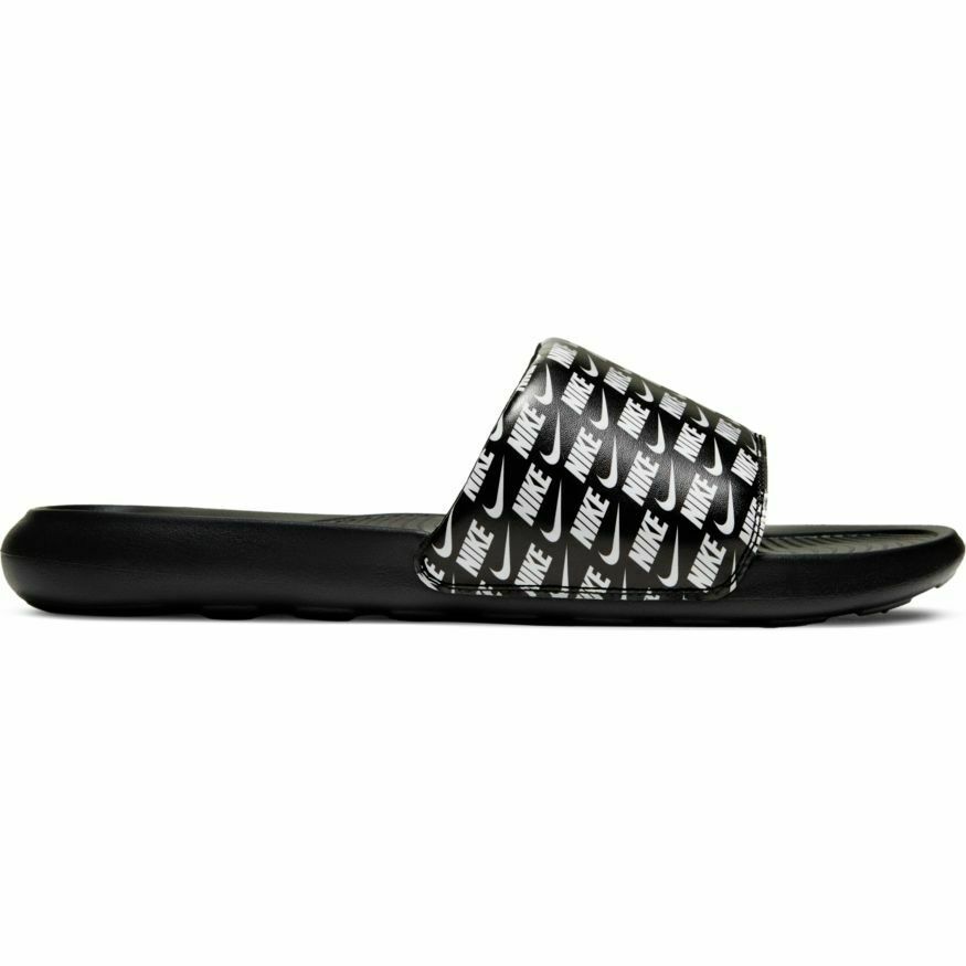 Men's Nike Victori One Slide Print Black/White-Black (CN9678 006)