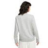 Women's Nike Sportswear Dark Grey Heather/Matte Silver/White Club Fleece Crewneck Sweatshirt