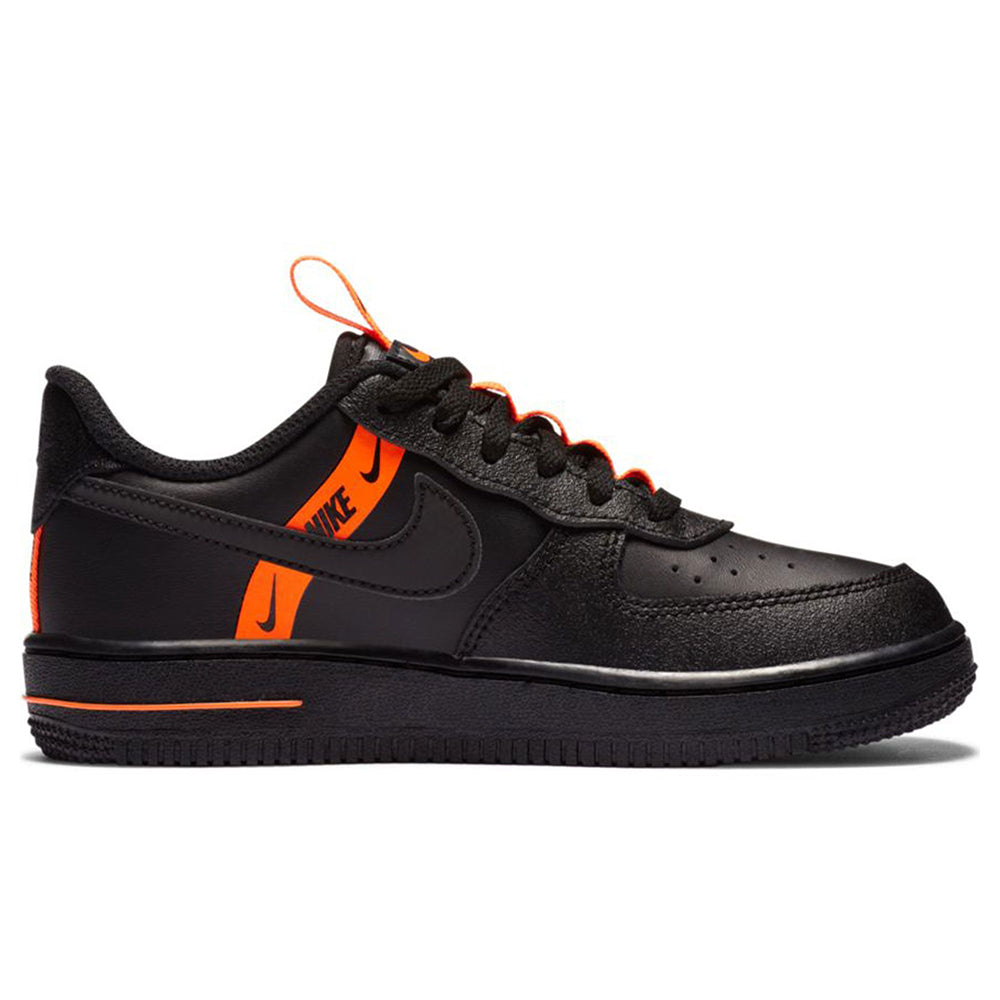 Little Kid's Nike Air Force 1 LV8 KSA Black/Black-Total Orange