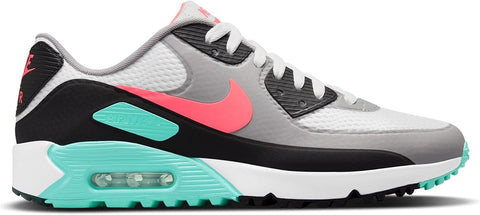 Men's Nike Air Max 90 Golf White/Hot Punch-Black (CU9978 133)