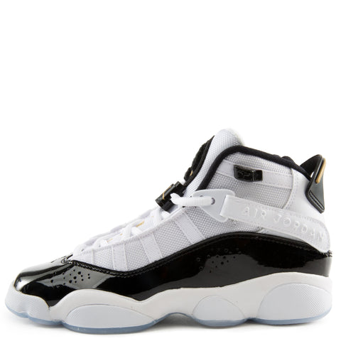 Big Kid's Jordan 6 Rings White/Metallic Gold-Black-Ice (CW6994 100)