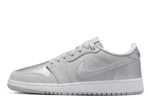 Big Kid's Jordan 1 Retro Low OG Neutral Grey/Metallic Silver (CZ0858 002)