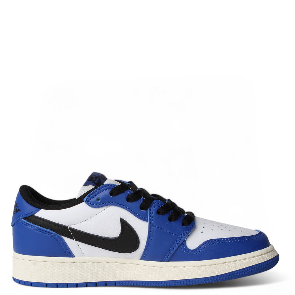 Big Kid's Jordan 1 Retro Low OG White/Black-Game Royal-Sail (CZ0858 140)