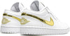 Women's Jordan 1 Low SE White/Metallic Gold-White (CZ4776 100)