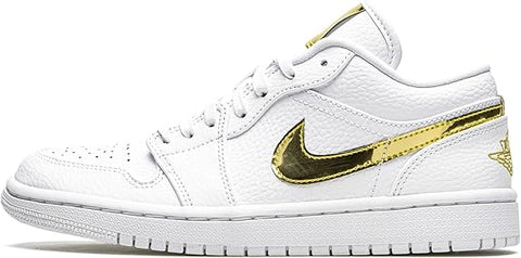 Women's Jordan 1 Low SE White/Metallic Gold-White (CZ4776 100)