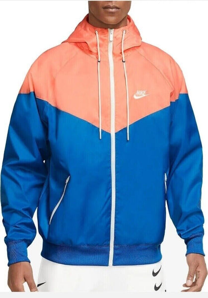 Men's Nike Signal Blue/Crimson Bliss/Sail Sportswear Windrunner Hooded Jacket