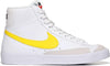 Big Kid's Nike Blazer Mid '77 White/Vivid Sulfur-Pecan (DA4086 103)