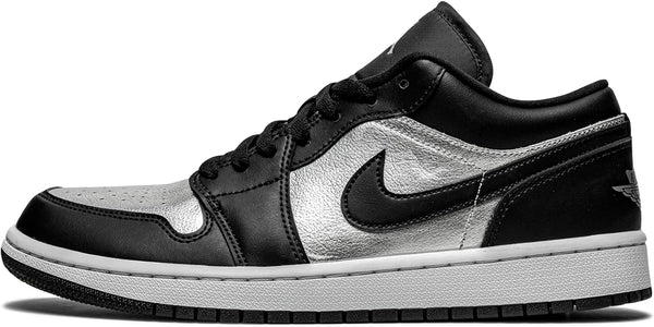 Women's Jordan 1 Low SE Black/Metallic Silver-White (DA5551 001)