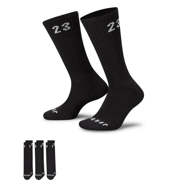 Jordan Essential Black Unisex Crew Socks (3 Pair)