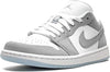 Women's Jordan 1 Low White/Wolf Grey-Aluminum (DC0774 105)