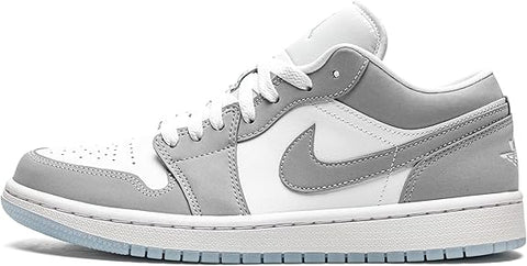 Women's Jordan 1 Low White/Wolf Grey-Aluminum (DC0774 105)