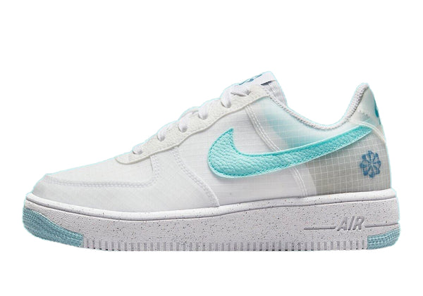 Big Kid's Nike Air Force 1 Crater White/Copa-Riftblue-Volt (DC9326 100)