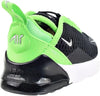 Toddler's Nike Air Max 270 Black/Chrome-Green Strike (DD1646 021)