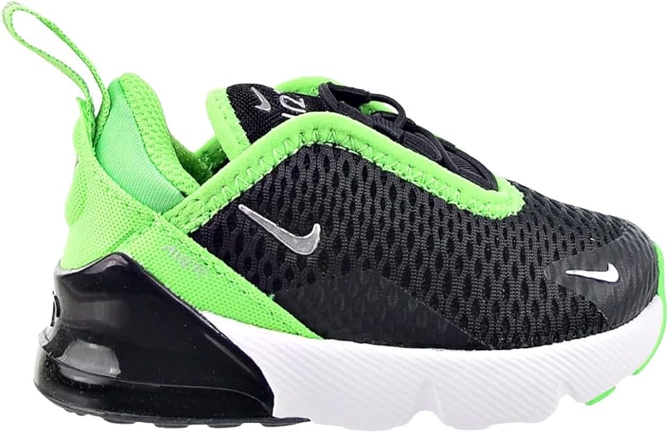 Toddler's Nike Air Max 270 Black/Chrome-Green Strike (DD1646 021)