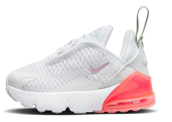 Toddler's Nike Air Max 270 White/Pink Foam-Summit White (DD1646 113)