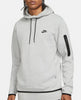 Men's Nike Sportswear Heather Gray/Black Tech Fleece Pullover Hoodie (DD5174 063)