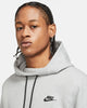 Men's Nike Sportswear Heather Gray/Black Tech Fleece Pullover Hoodie (DD5174 063)