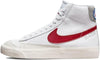 Big Kid's Nike Blazer Mid '77 White/Gym Red-LT Smoke Grey (DH9700 100)