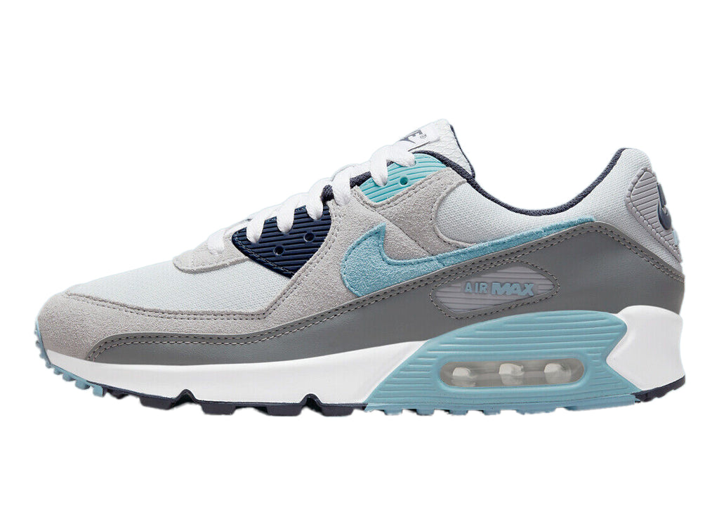 Men's Nike Air Max 90 Pure Platinum/Worn Blue (DM0029 003)