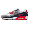Men's Nike Air Max 90 White/Cool Grey-University Red (DM0029 117)
