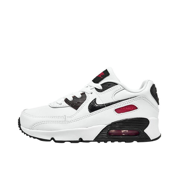 Little Kid's Nike Air Max 90 LTR SE 2 White/Black-Very Berry (DM0163 100)