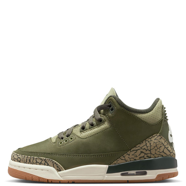 Big Kid's Jordan 3 Retro Medium Olive/Sequoia (DM0967 202)