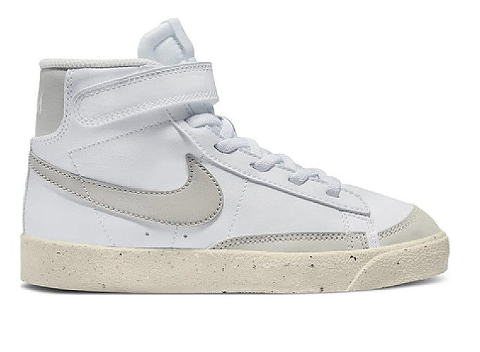 Little Kid's Nike Blazer Mid '77 SE White/Light Bone-Volt (DM0999 100)