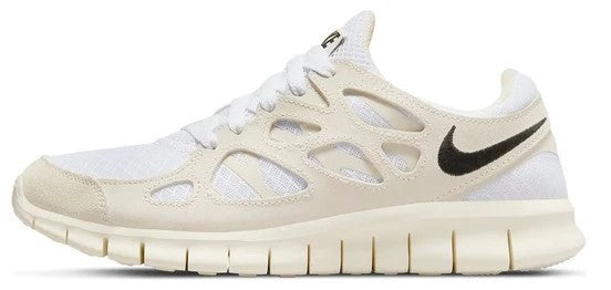 Women's Nike Free Run 2 White/Black-Light Bone-Phantom (DM8915 101)