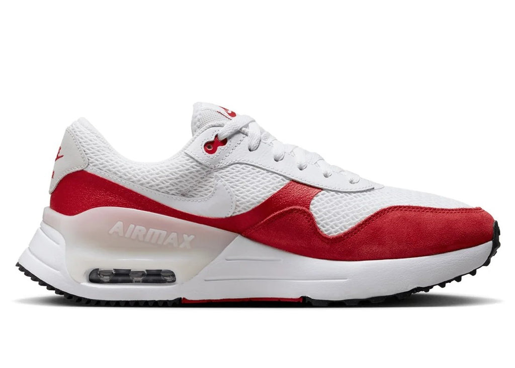 Men's Nike Air Max Systm White/White-University Red (DM9537 104)