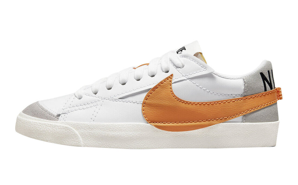 Men's Nike Blazer Low '77 Jumbo White/Alpha Orange-Grey Fog (DN2158 100)