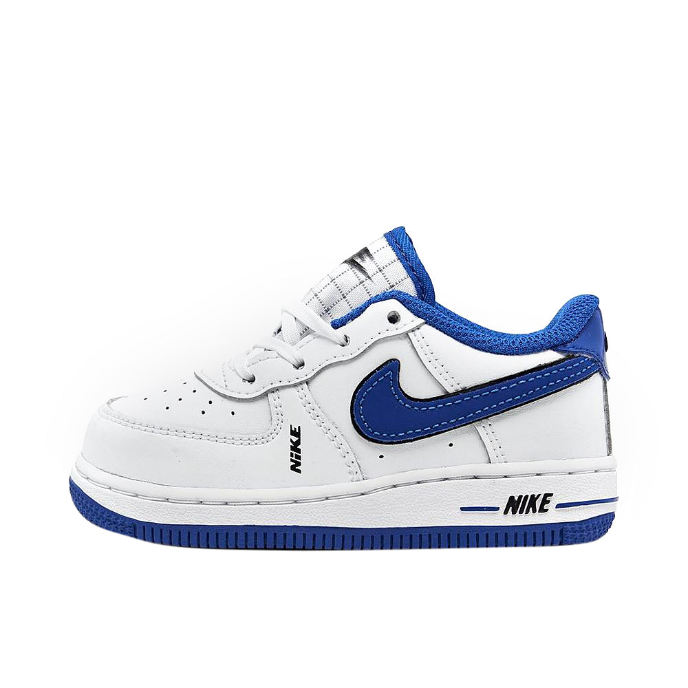 Toddler's Nike Force 1 LV8 White/White-Black-Game Royal (DO3808 100)