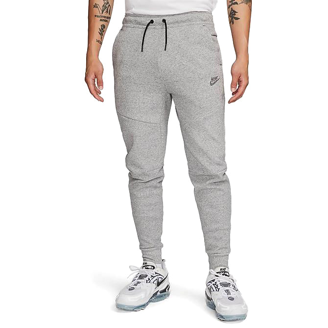 Men's Nike Sportswear Tech Dark Grey Heather/Matte Silver/White Fleece Joggers