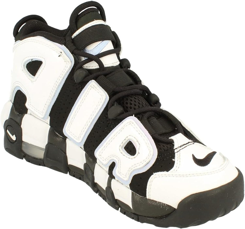 Big Kid's Nike Air More Uptempo Black/White-Multi-Color (DQ6200 001)