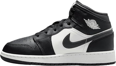 Big Kid's Jordan 1 Mid Black/Off Noir-Summit White (DQ8423 010)