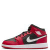 Big Kid's Jordan 1 Mid Black/White-Gym Red (DQ8423 061)